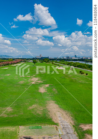 淀川右岸河床高爾夫球場風景 淀川右岸河床高爾夫球場風景 118488064
