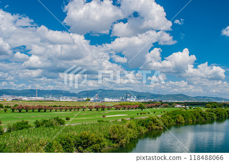 淀川新橋的初秋淀川風景 淀川新橋的初秋淀川風景 118488066