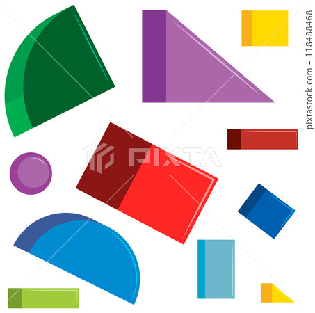 Colorful Geometric Shapes Pattern Colorful Geometric Shapes Pattern 118488468