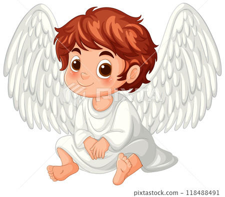 Cute Angelic Child Illustration 118488491