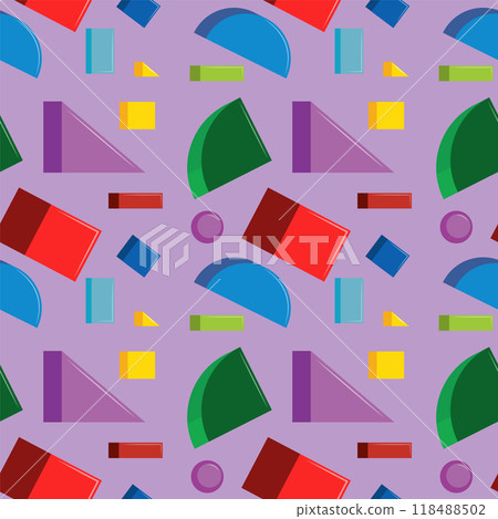 Colorful Geometric Shapes Pattern Colorful Geometric Shapes Pattern 118488502