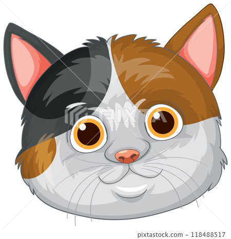 Cute Calico Cat Illustration Cute Calico Cat Illustration 118488517