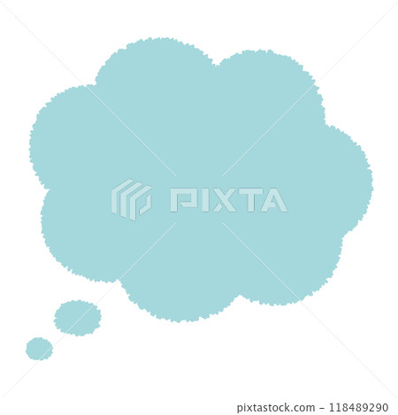 Light blue fluffy speech bubble 118489290