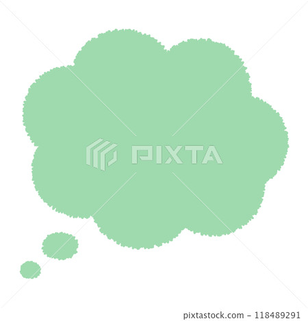 Green fluffy speech bubble Green fluffy speech bubble 118489291