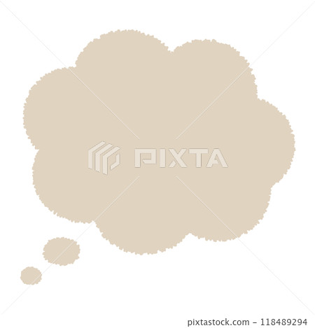 棕色蓬鬆的演講泡泡 118489294