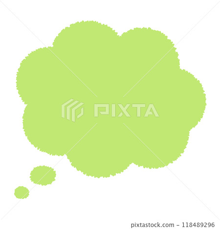 Green fluffy speech bubble Green fluffy speech bubble 118489296