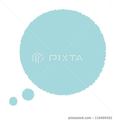 Light blue round speech bubble 118489302