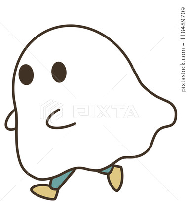Children dressed as ghosts for Halloween 118489709