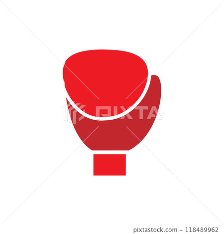 Boxing gloves icon logo design template isolated illustration 118489962
