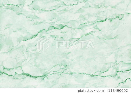 Green background marble wall texture for design art work, seamless pattern of tile stone with bright and luxury. 118490692