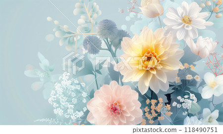 Floral background material (Generative AI) 118490751