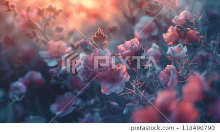 Floral background material (Generative AI) 118490790