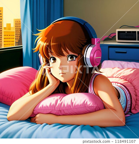 在家聽音樂的女孩 在家聽音樂的女孩 118491107