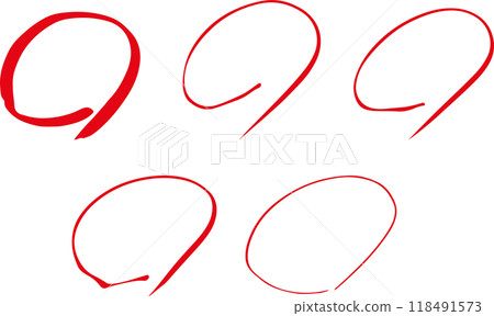 手繪紅圈評分測驗集 118491573