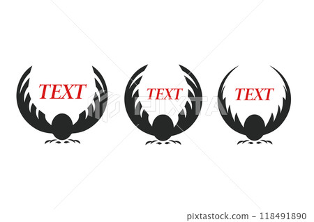 鳥符號標誌素材② 118491890