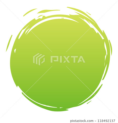 Brush yellow-green circle simple heading frame Brush yellow-green circle simple heading frame 118492137