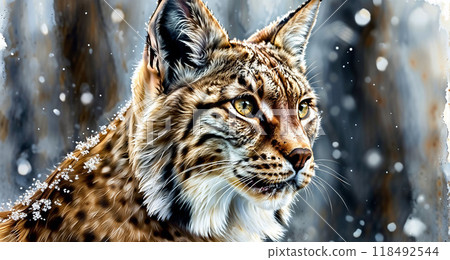 Lynx in winter forest 118492544