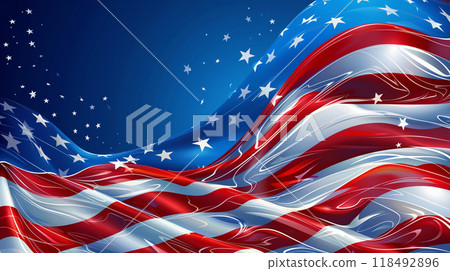 4th July USA flag background 4th July USA flag background 118492896