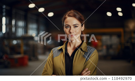 Warehouse worker portrait at workplace 118492970