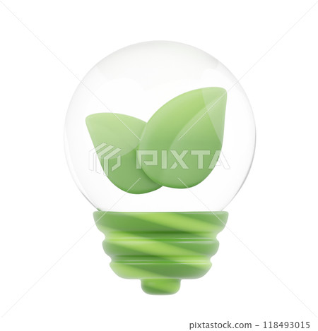 Green electricity 3D Illustrations 118493015