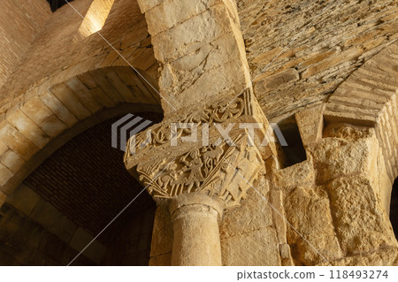 Interior of San Pedro de la Nave church (Iglesia de San Pedro de la Nave), Province of Zamora, Region of Castile and Leon, Spain 118493274