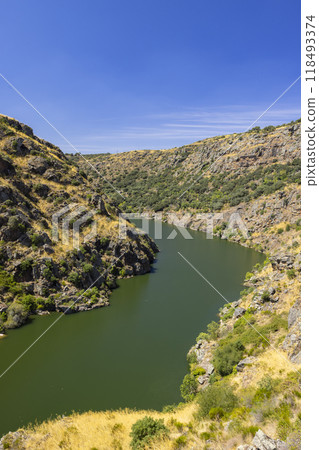 Landscape near Puente de Requejo, Pino del Oro, Castile and Leon, Spain Landscape near Puente de Requejo, Pino del Oro, Castile and Leon, Spain 118493374