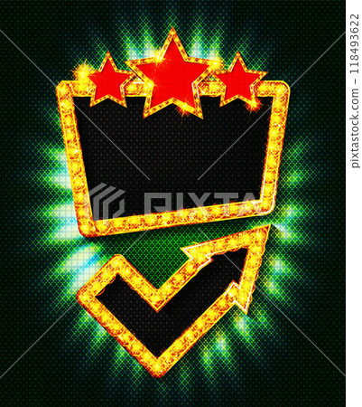 Retro light sign. Vintage style banner. 118493622