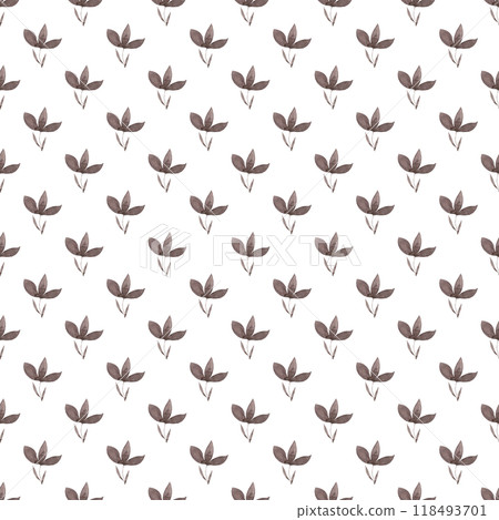 Brown fantasy floral silhouette. Pattern of flowers. Watercolor texture. Ideal for decorating fabrics, wallpaper, dishes and other products Brown fantasy floral silhouette. Pattern of flowers. Watercolor texture. Ideal for decorating fabrics, wallpaper, dishes and other products 118493701