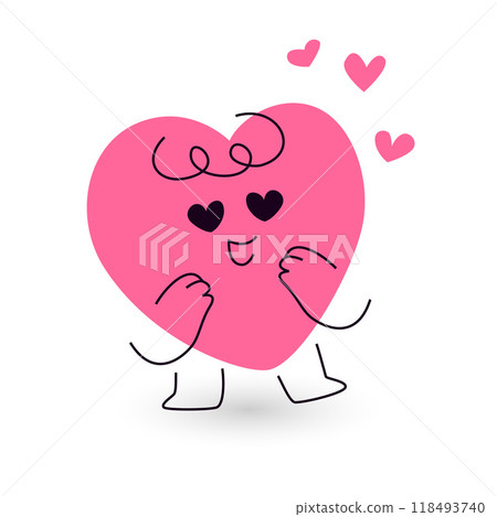 heart mascot in love 118493740