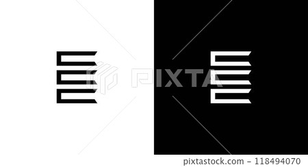 Modern and unique E logo design 118494070