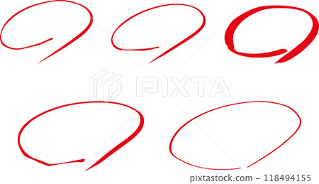 手繪紅圈評分測驗集 118494155