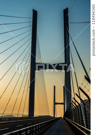 Sunset at Megami Bridge [Nagasaki City] 118494160