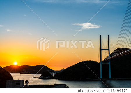 女神橋的落日【長崎市】 女神橋的落日【長崎市】 118494171