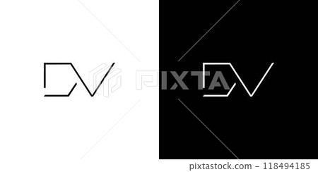 Modern and unique DV logo design 118494185