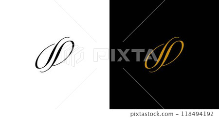 Elegant and luxury SP logo design 118494192