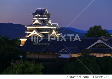 [Kumamoto Prefecture] Night view of Kumamoto Castle 118494258