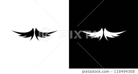 The bird wings logo design is unique and modern 118494308