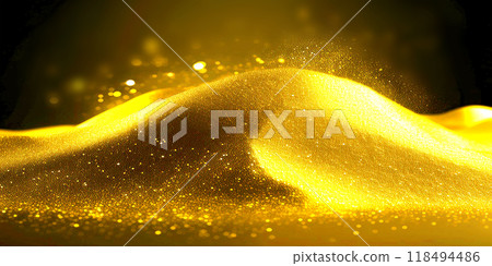 A gorgeous background that looks like a glittering pile of gold dust 118494486