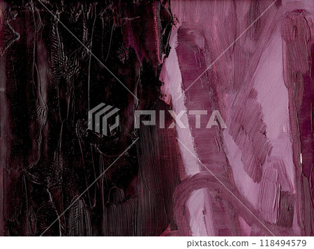 Oil paint hand-painted texture in deep red-purple tones 118494579