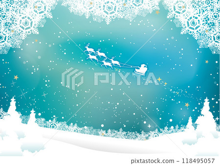 Snowflakes and Santa Claus background illustration Snowflakes and Santa Claus background illustration 118495057