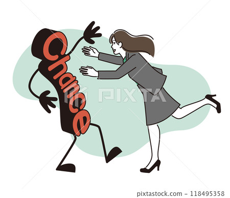 Business people trying to seize opportunities Business people trying to seize opportunities 118495358