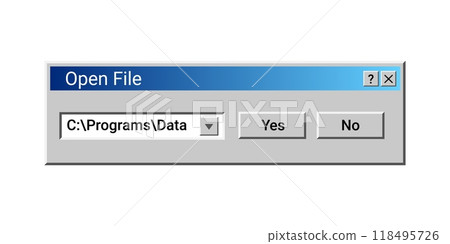 Old open file application for operating system. Search path for file. 118495726