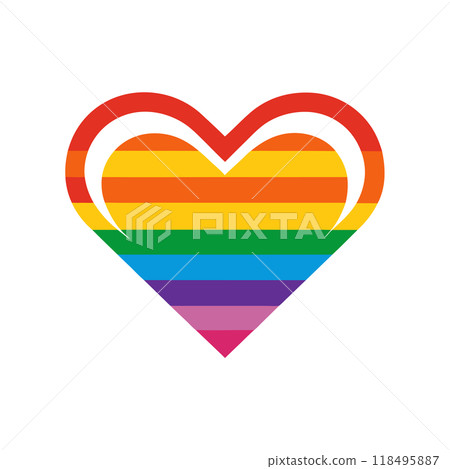LGBTQ pride rainbow icon colorful hand-drawn symbol for diversity, inclusion, equality, and advocacy, ideal for social justice and pride celebration visuals. Simple LGBTQ rainbow icon hand-drawn for LGBTQ pride rainbow icon colorful hand-drawn symbol for diversity, inclusion, equality, and advocacy, ideal for social justice and pride celebration visuals. Simple LGBTQ rainbow icon hand-drawn for 118495887