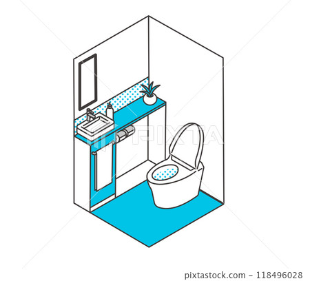 Isometric drug store streetscape 118496028