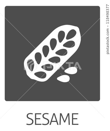 Sesame Seed Capsule Pod Food Allergen Icon Concept 118498377