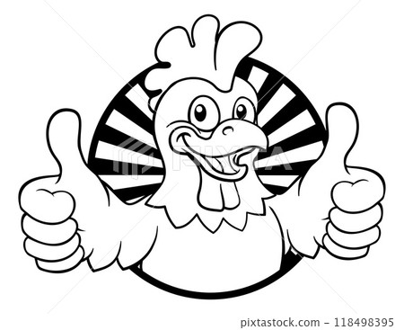 Chicken Cartoon Rooster Cockerel Bird Mascot 118498395