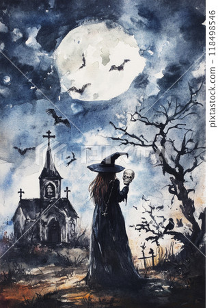 Halloween mystery concept, Generative AI 118498546