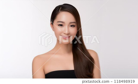 一個年輕漂亮的女人的美容肖像 一個年輕漂亮的女人的美容肖像 118498919