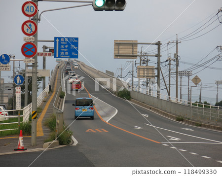 從松江市江島看到的江島大橋（測試坡道） 118499330