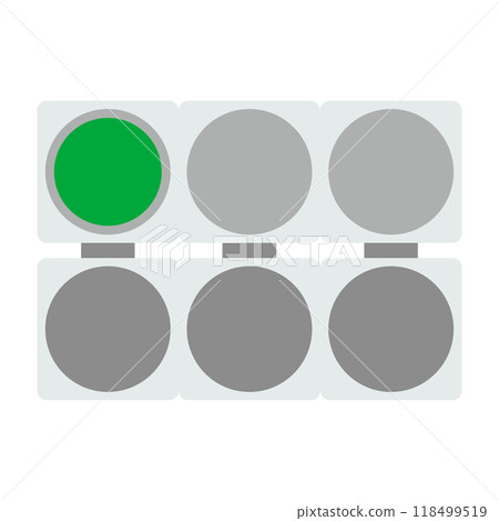 Flat illustration of green light and arrow light Flat illustration of green light and arrow light 118499519